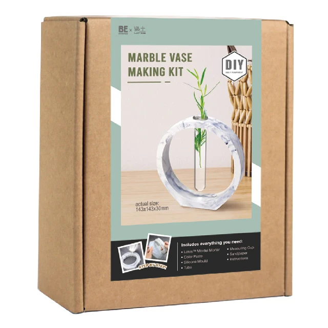 Modern smooth marble cement vase flower pot making kit