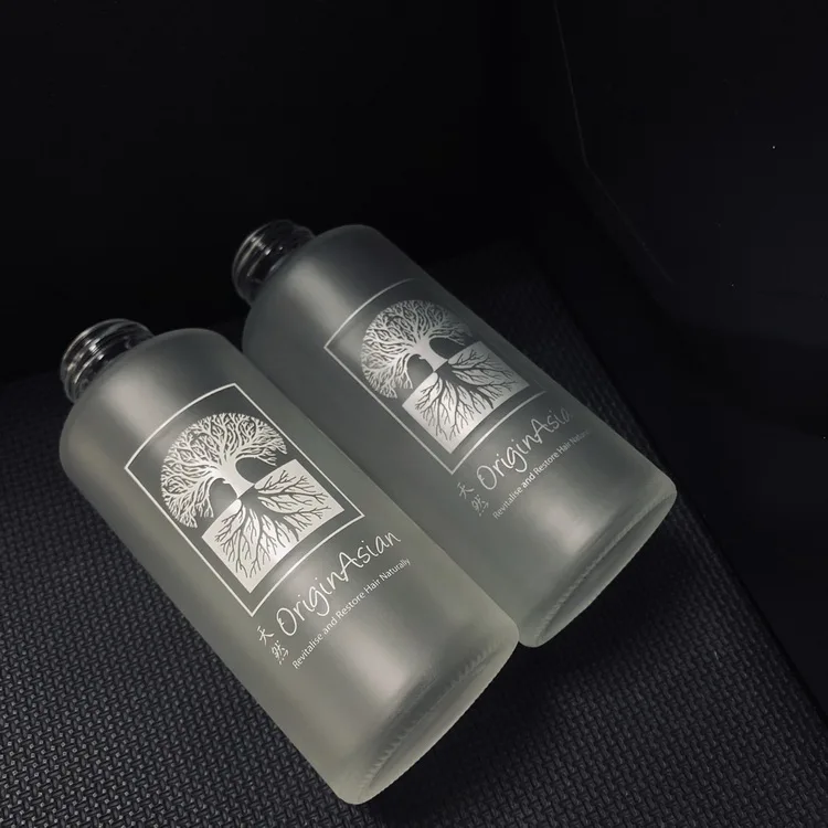 100ml cosmetics frosted glass bottle with pump