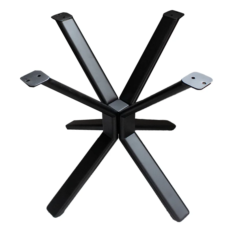 Luxury Brushed Finish Stainless Steel Square Outdoor Garden Table Base For Cafe Dining Restaurant Table Legs