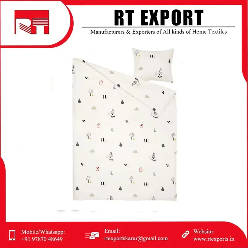 Hot Sale Customized Design Duvet Cover Set 100% Cotton Material Duvet Cover Sets with Custom Private Label