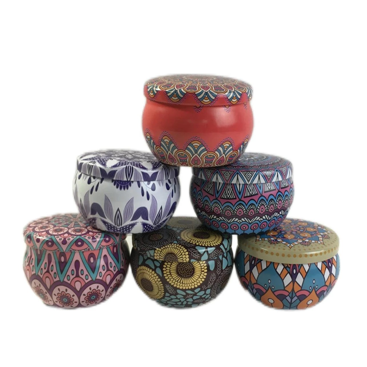 Wholesale metal cans of scented candle boxes are popular for home decor scents