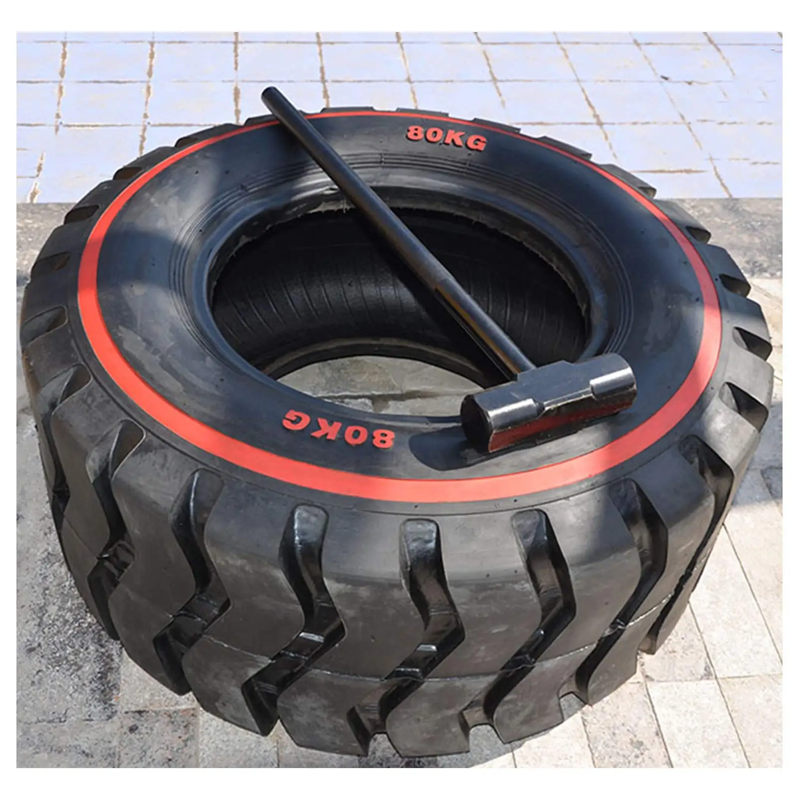 80KG Multi-Function Strength Strongman Training Equipment Tyre Flip Fitness Tire Gym Training Tire
