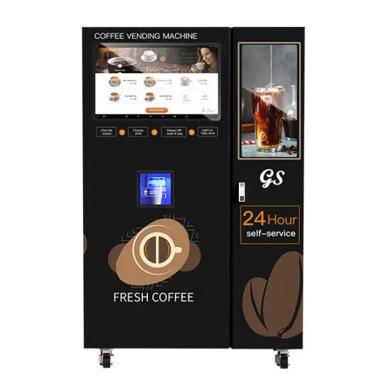 Iced Coffee Vending Machine Fully Automatic for Business with Ice Locker