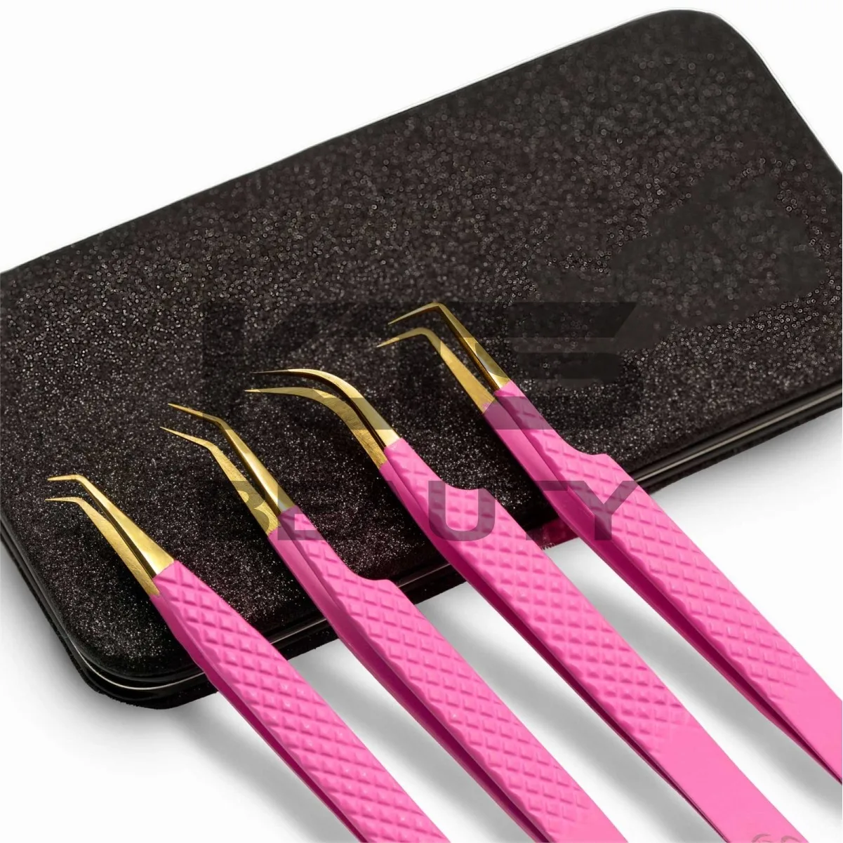 OEM Premium Beauty Stainless Steel Eyelash Tweezers Precision Tool for Flawless Lash Extensions and Eyelash Application in Salon