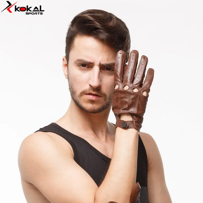 Men Solid Premium Color And Adjustable Price With Winter Season Leather Fabric Driving Gloves By KOKAL SPORTS