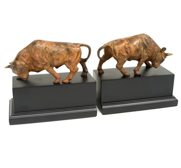 Angry Bulls Office Bookend Portable Solid Weights Wholesale Bookend Office Desk Table Display Books Organizer bookends hot sales