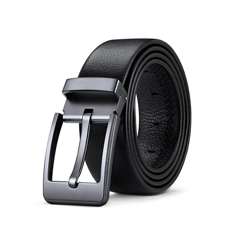 Real Cowhide Luxury Business Casual Horse Designer Automatic Buckle Belts Men Split Genuine Leather Belt