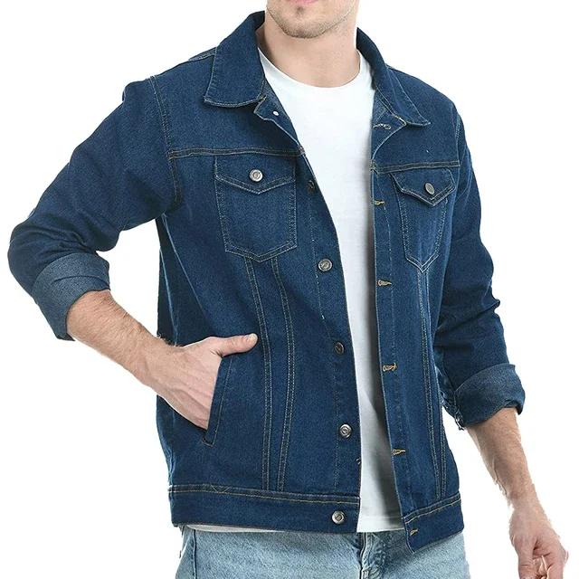 OEM Custom design fashion streetwear denim jacket high quality men bleach washed denim jeans jacket for men