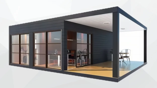 Expandable Container House Prefab 2 bedroom 3bedroom modular folding office customized prefabricated  prefab steel expanda