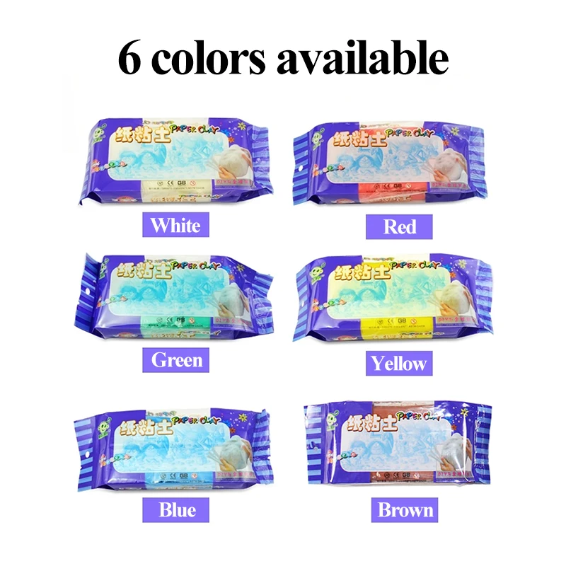 Xiao ge bi 6 colors New formula soft modeling paper clay art supplies natural air dry easy to shape