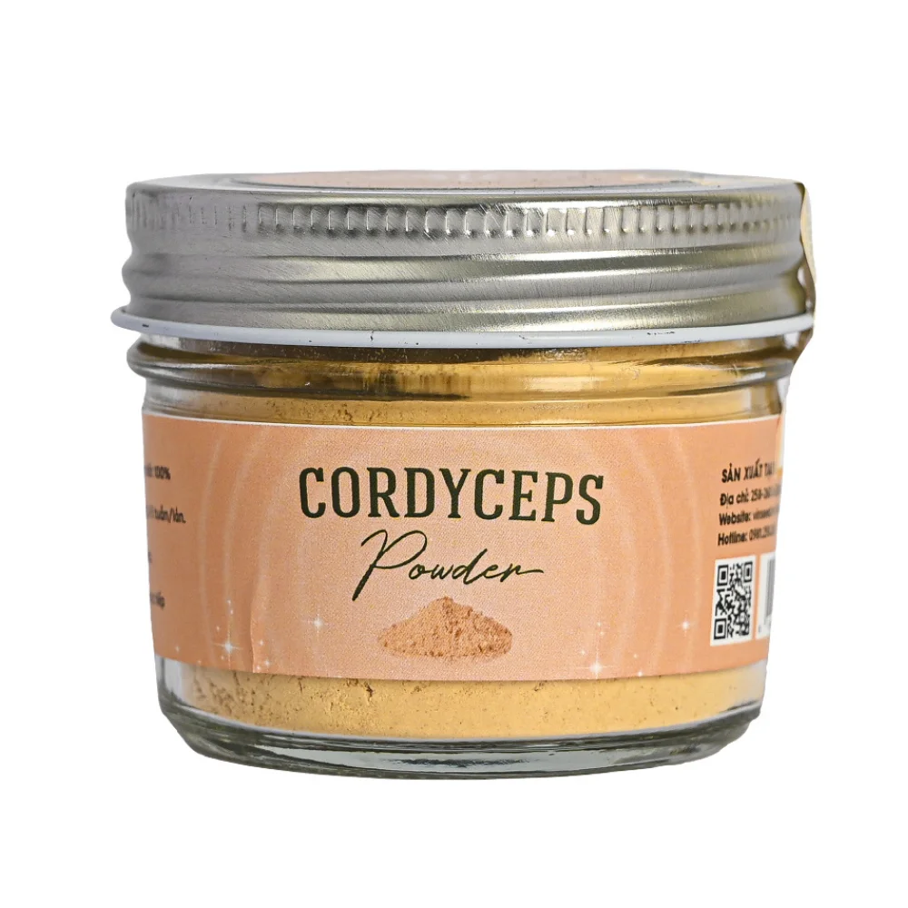 100% Cordyceps Powder Best Choice Fine Powder Food ISO 22000 2018 certificate HPLC Test Method Customized Packaging Vietnam