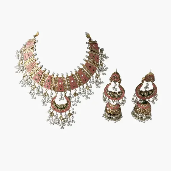 Bridal choker set Ruby and emerald online CZ Choker necklace designs Jewellery online store 2023