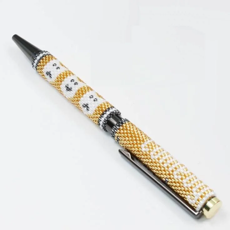 Best Color Seed Beads Pen Full Seed Bead Pen Accept Custom Design Handcrafted Unique Decorative Office Collage School Beads Pen