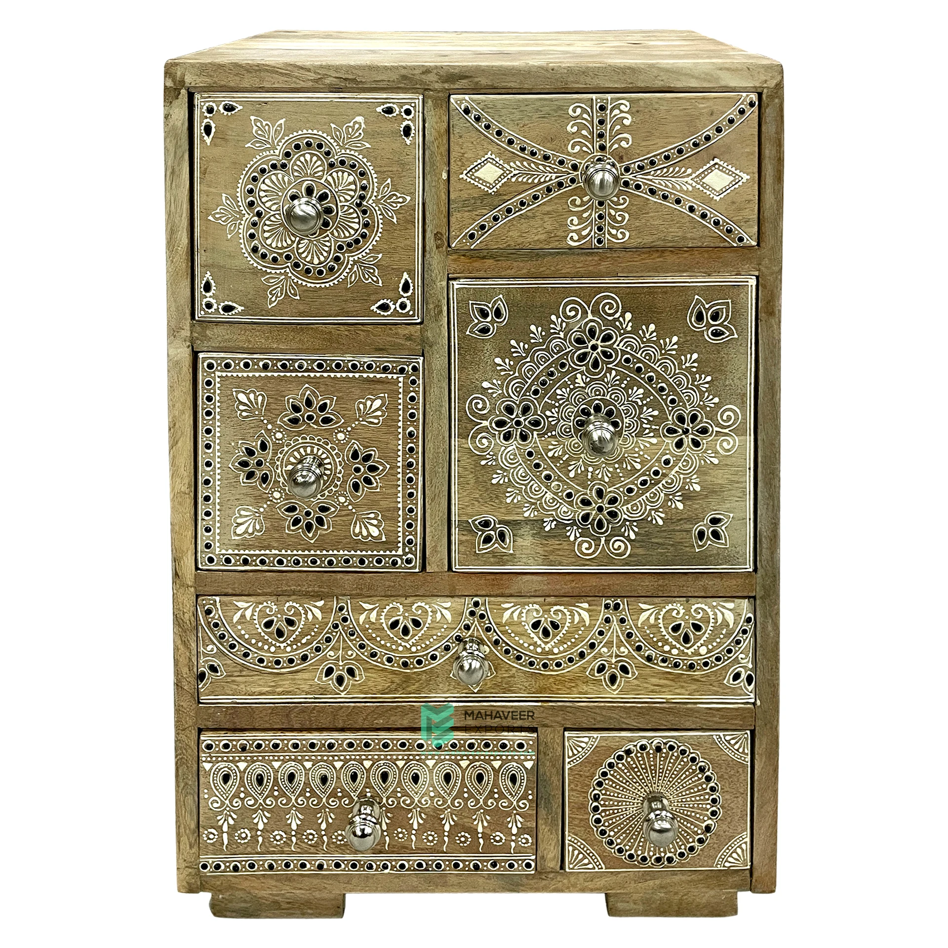 Best Selling Wooden Living Room Storage Cabinet Fine Hand Painted Seven Drawer Chest For Living Room / Bedroom Storage Furniture