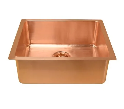 Trending design copper hammered wash basin rectangular shape medium size copper sink for bathroom