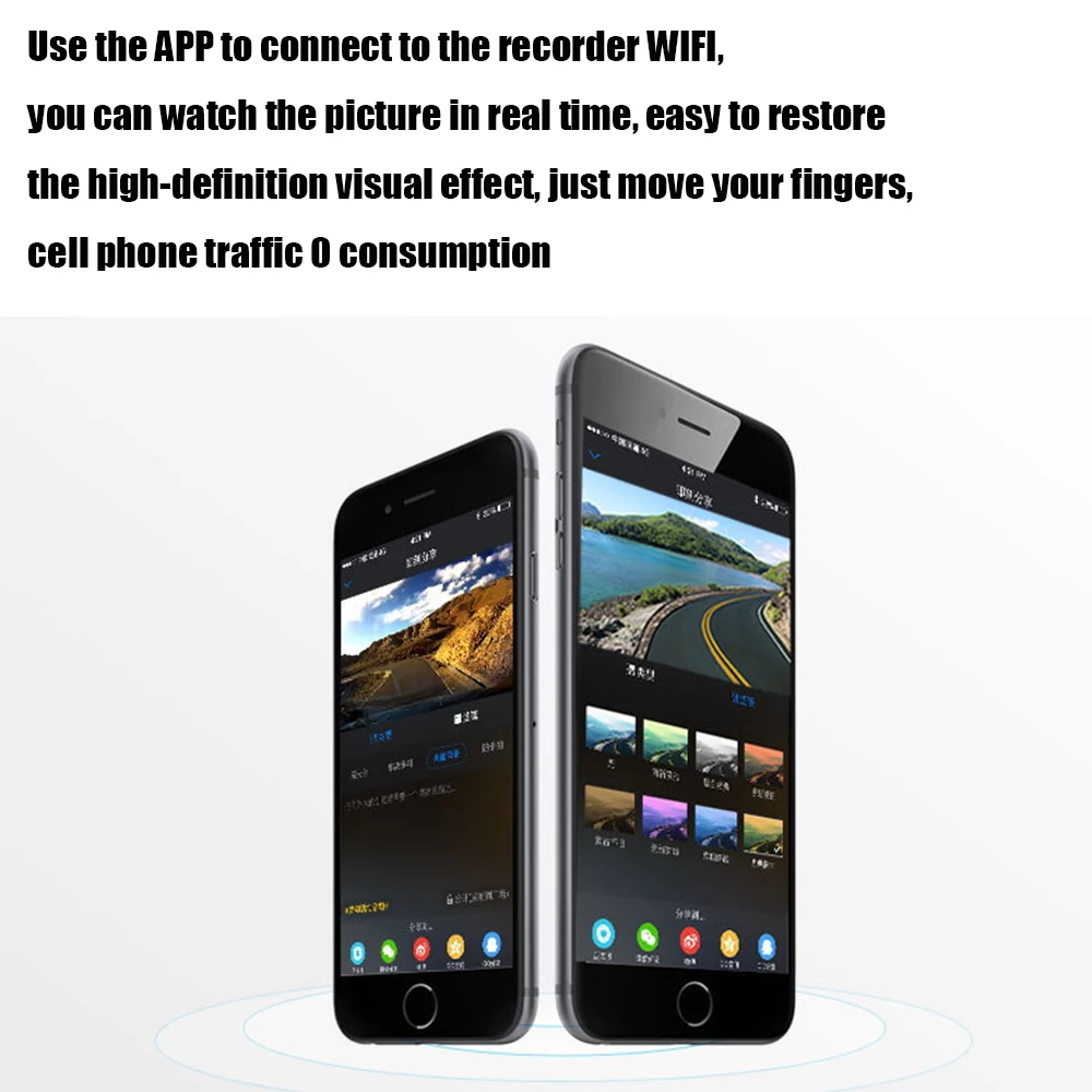 Best Car Dash Board Camera 4.0 inch Touch Screen WiFi Dual Lens Dash Cam1080P HD 24-hour Parking Monitoring Car Recorder