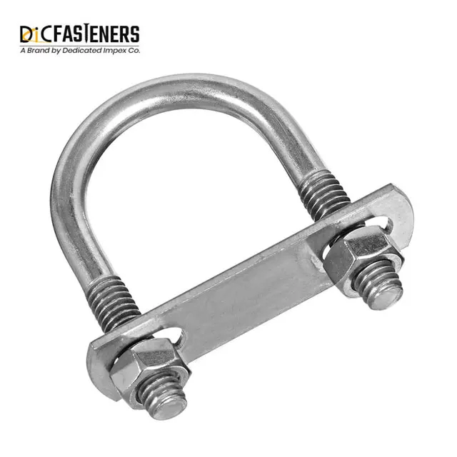 ASTM/ASME SA 312 оцинкованные стальные U-образные болты TP 304 из нержавеющей стали квадратное крепление оцинкованная отделка Стандарты DIN & ISO