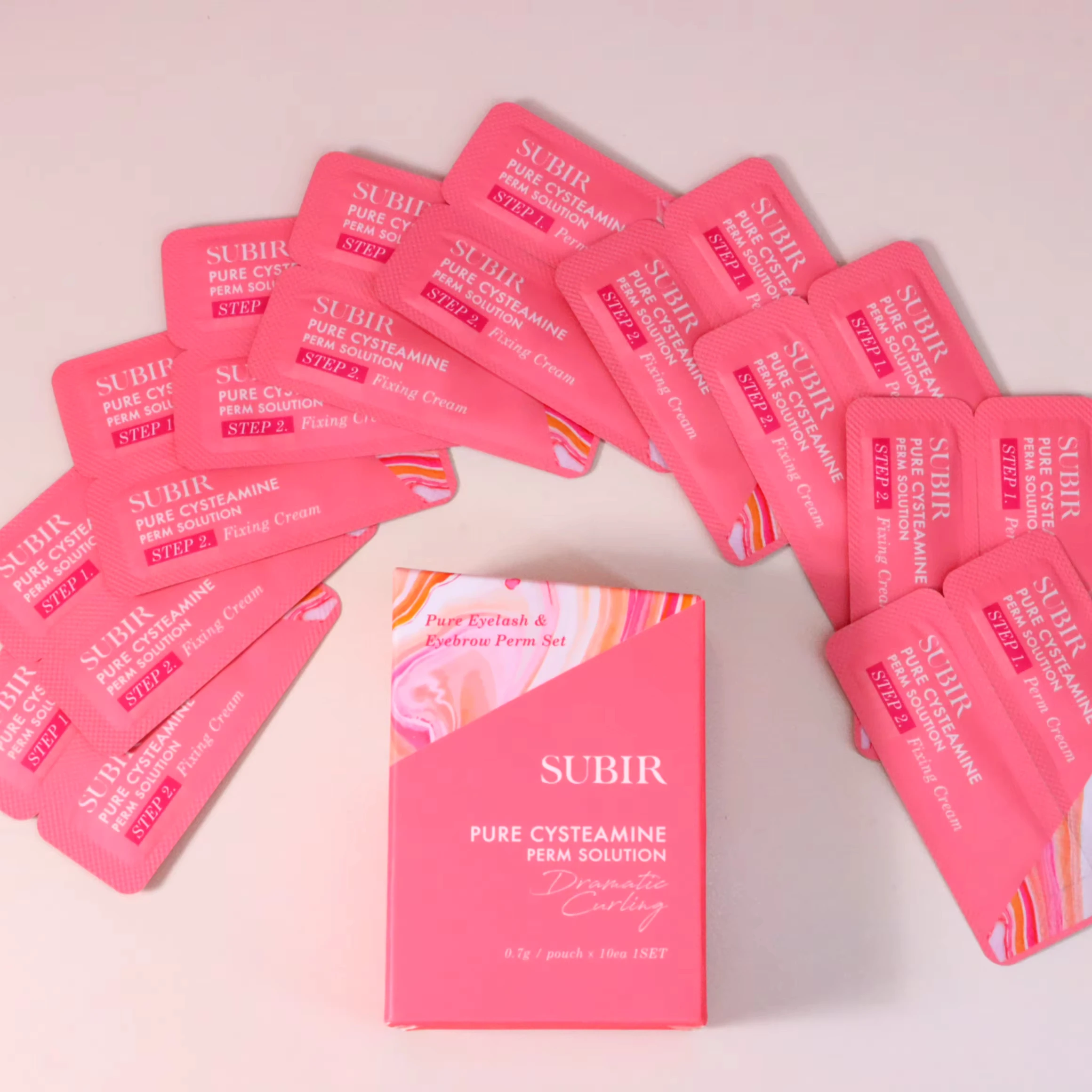 Korea SUBIR Natural Alkaline L-lysine Puer Cysteamine(HCL Free) Perm Set Lash Lift Kit 7min Short Time GMP Eyelash Extensions