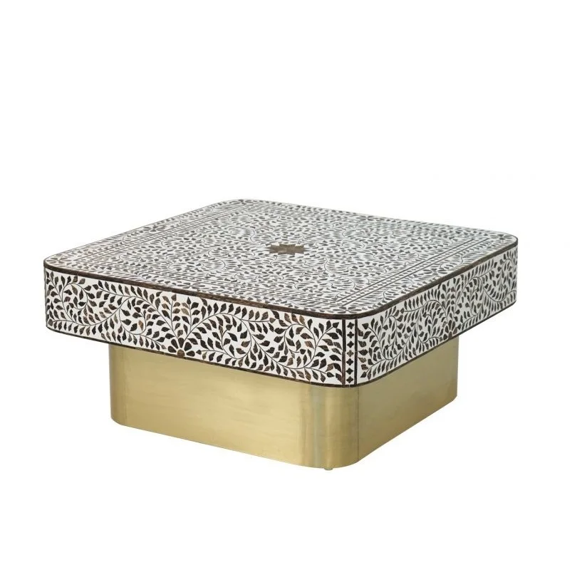 Luxury Home and Office Decorative Furniture Bone Inlay Tables Custom Round Shaped Tables for Sale from India