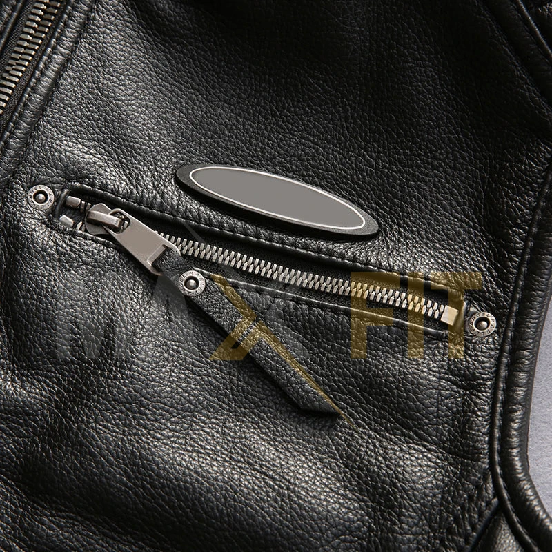 High Quality Motorcycle Men Leather Jacket Fashion Type Genuine Leather Vest Classic Style MAXFIT ENTERPRISES