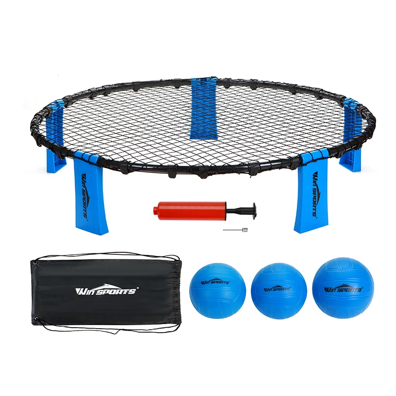 Spike Game Set Strikeball Standard 3 Balls Kit - Upgraded Spike Ball Playing Net Game for The Beach Backyard Park and Indoor