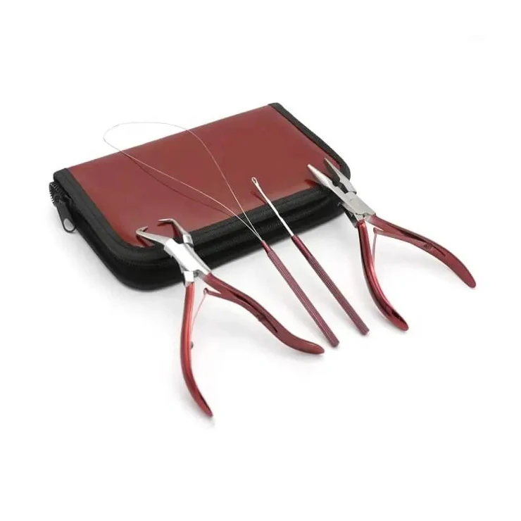 Hot Selling Hair Extension Tools Kit With Multiple Hair Operational Tools For Hair Stylist Extensions & Salon scissors Metal