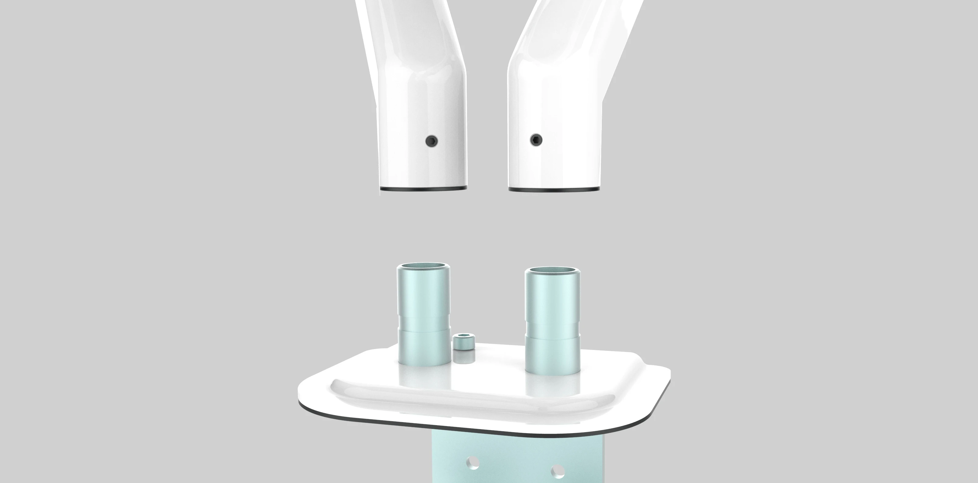 White Monitor Arm Mount Dual Arm Monitor Stand Computer Desks Monitor Holder