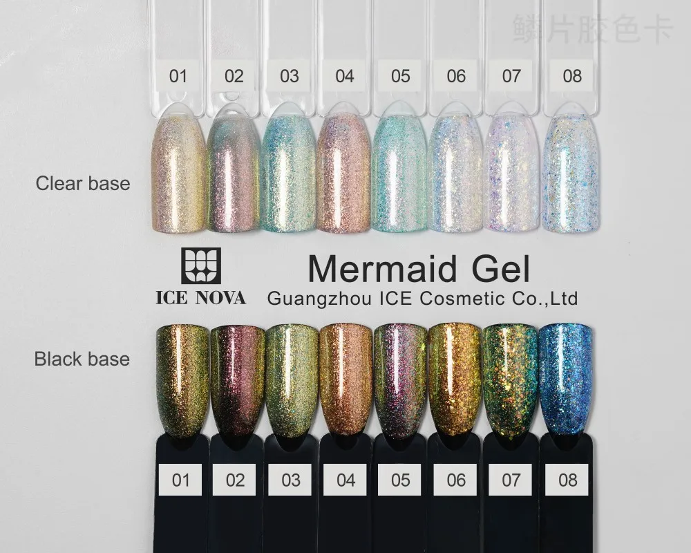 2024 ICE NOVA Popular Trending Base Coat UV/LED 4 In 1 Color Glitter Base Nail Gel Appect Bulk Raw Material In Kg And Customize