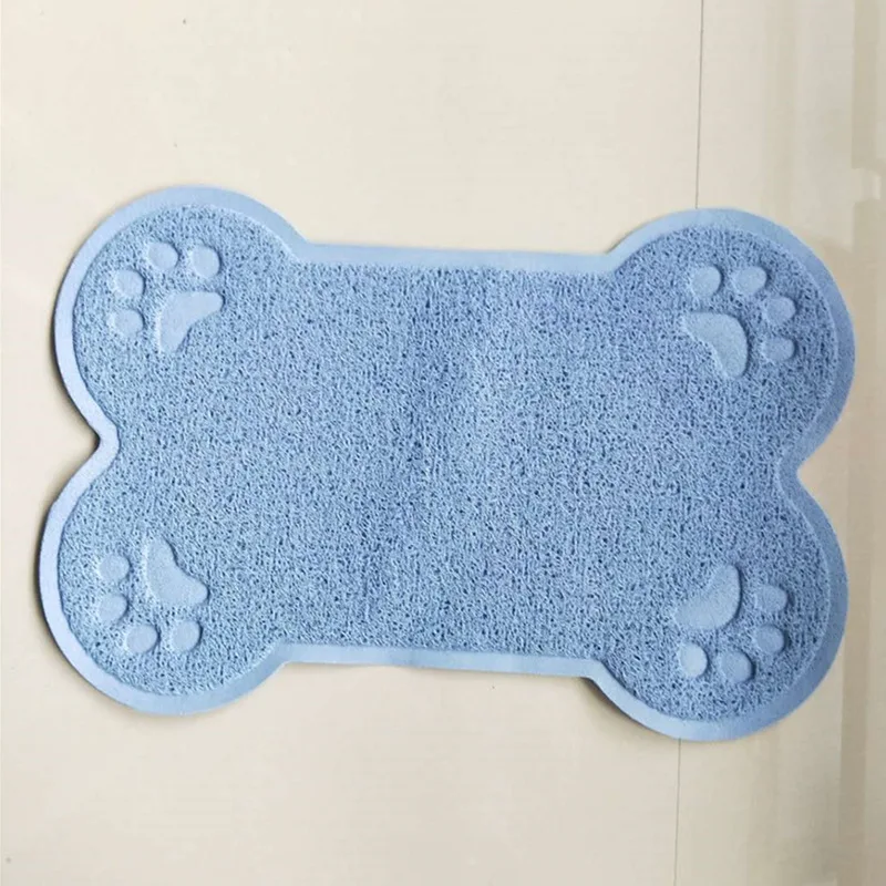Fish/Bone-shaped waterproof non-slip cat litter box mat pet pad pet cleaning supplies PVC cat toilet mat