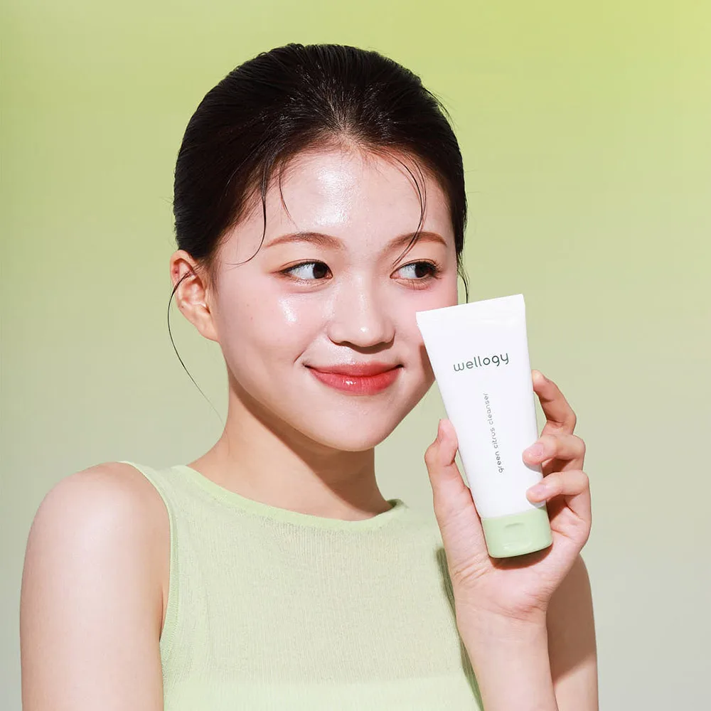 k-Beauty WELLOGY GREEN CITRUS CLEANSER Removing Sebum Mildly irritating to Skin Antioxidant Effect