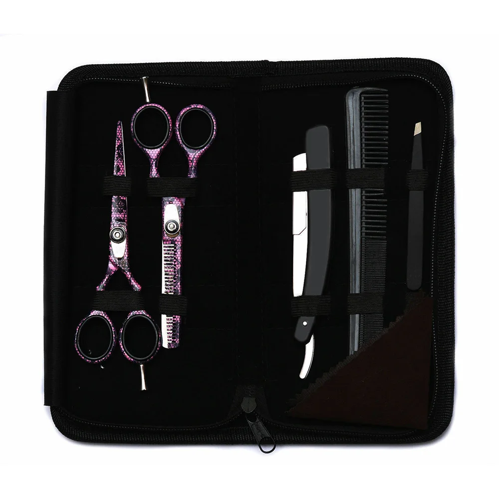 OEM ODM Professional Hair Cutting Scissors Kit Japanese Stainless Steel Barber Scissors Free Custom Logo