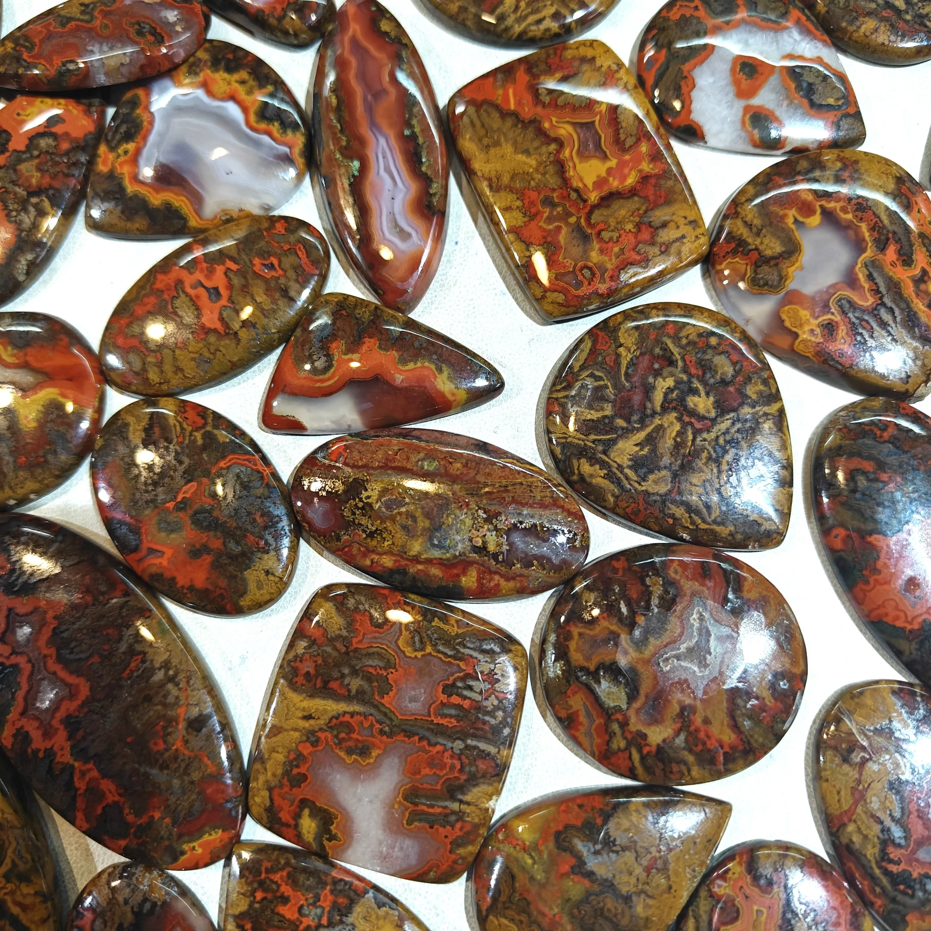 Natural Moroccan Seam Agate Cabochon Lot Mix Shape & Size Loose Gemstone For Jewelry Making Wholesale Price Jewelry Material