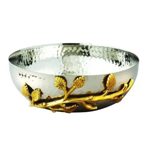 Centerpiece Dry Fruits Serving Display Bowls Aluminum Bowl With Vintage Stands Creativity Dessert Storage Bowl Wedding Tableware