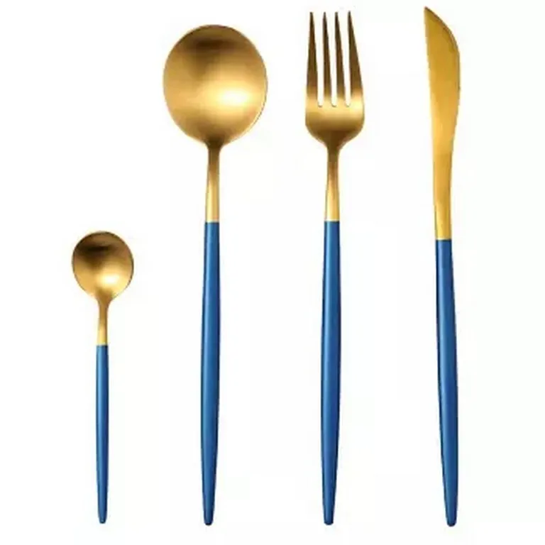 Decorative Spoon And Fruit Fork Gold & Silver Finishing Metal Cutlery Item Best Selling Handmade Decorative Cutlery Spoon And Fo