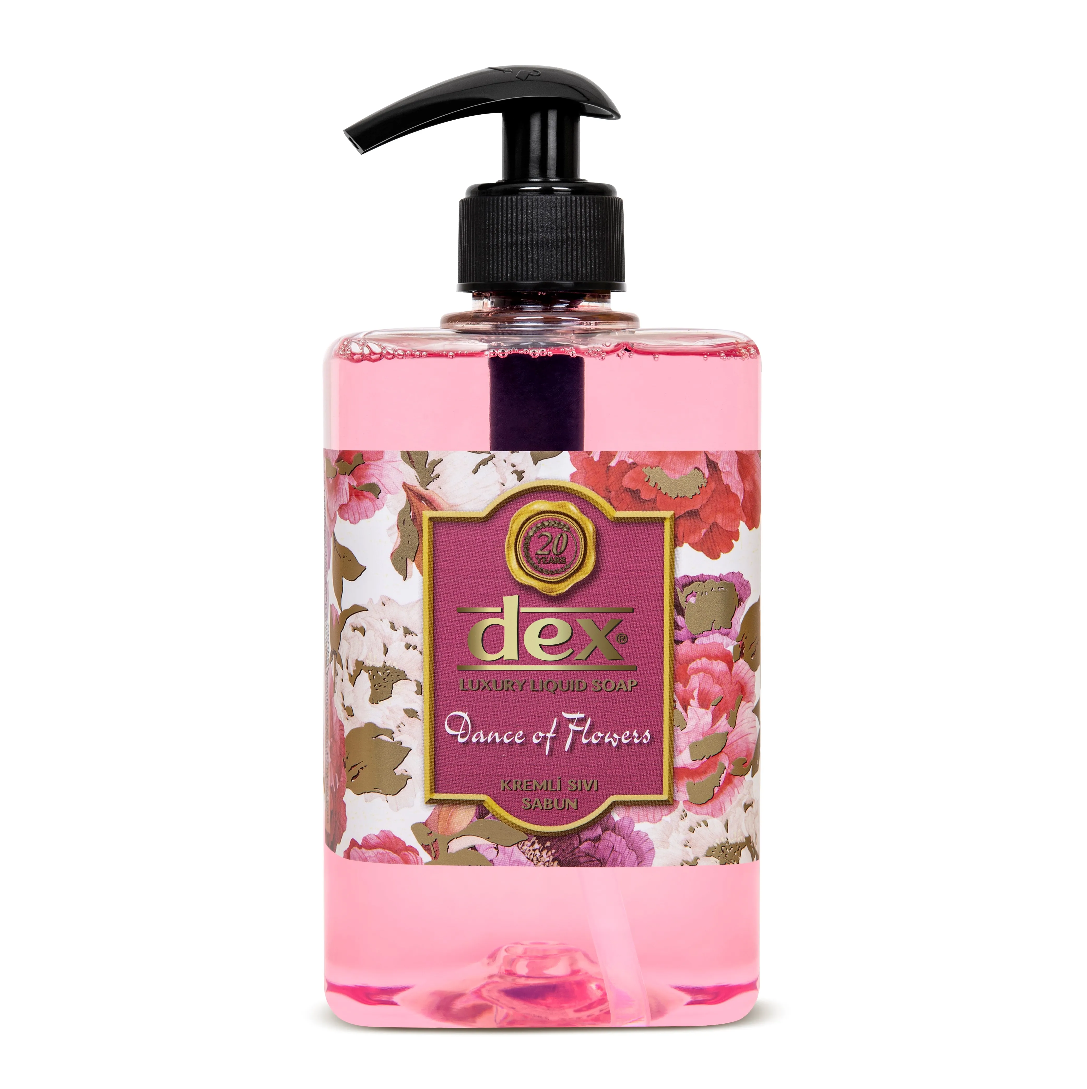 DEX Luxury Series-Dance of Flowers Liquid Soap 500 ml Pump Bottles Moisturizing Rose Perfumed Wholesale Hygiene Products