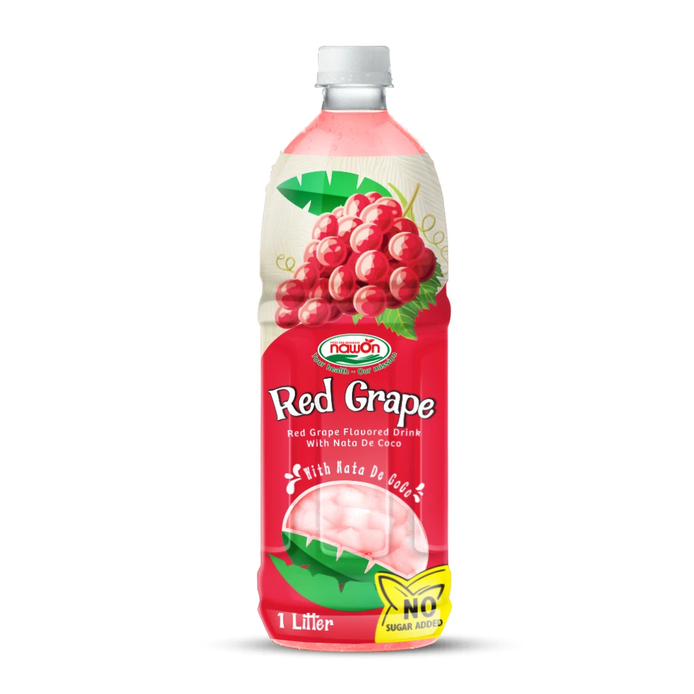 Утолщенный жидкий красный виноградный сок с Nata de Coco 1 л-высокое качество Лидер продаж