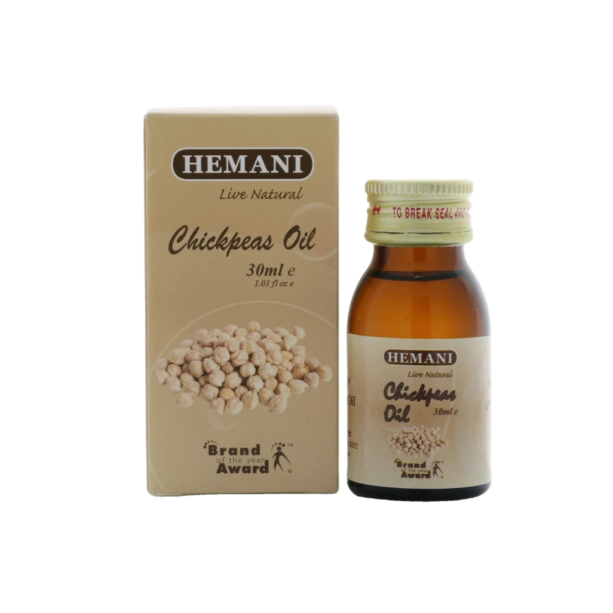 100% Pure & Organic Cold Pressed Hemani CHICKPEAS OIL-Garbanzo Beans, Food Hummus Skin Hair Care Therapeutic, Size 30ml/1L Bulk