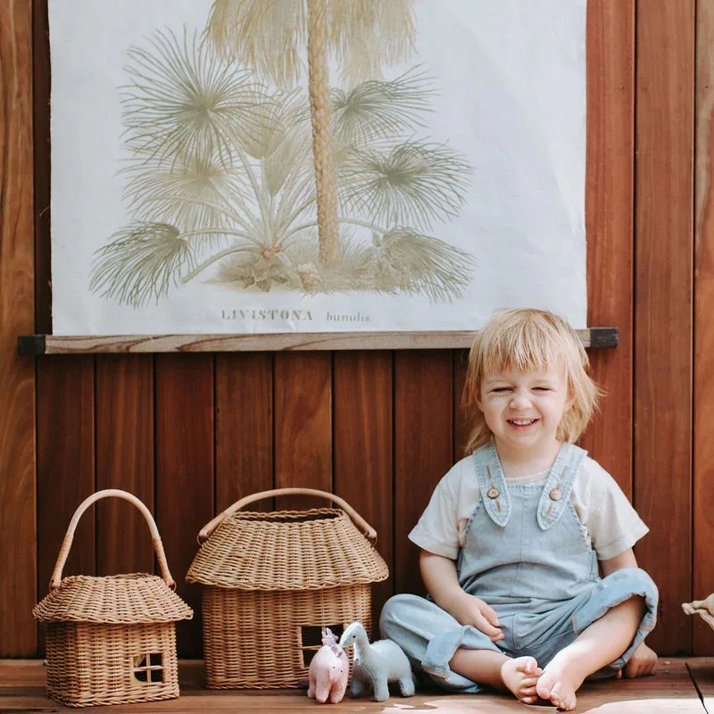 Set Of 2 Rattan Small Basket For Children Handicraft Kid Basket Bag Wicker Kids Bag Wholesale Supplier