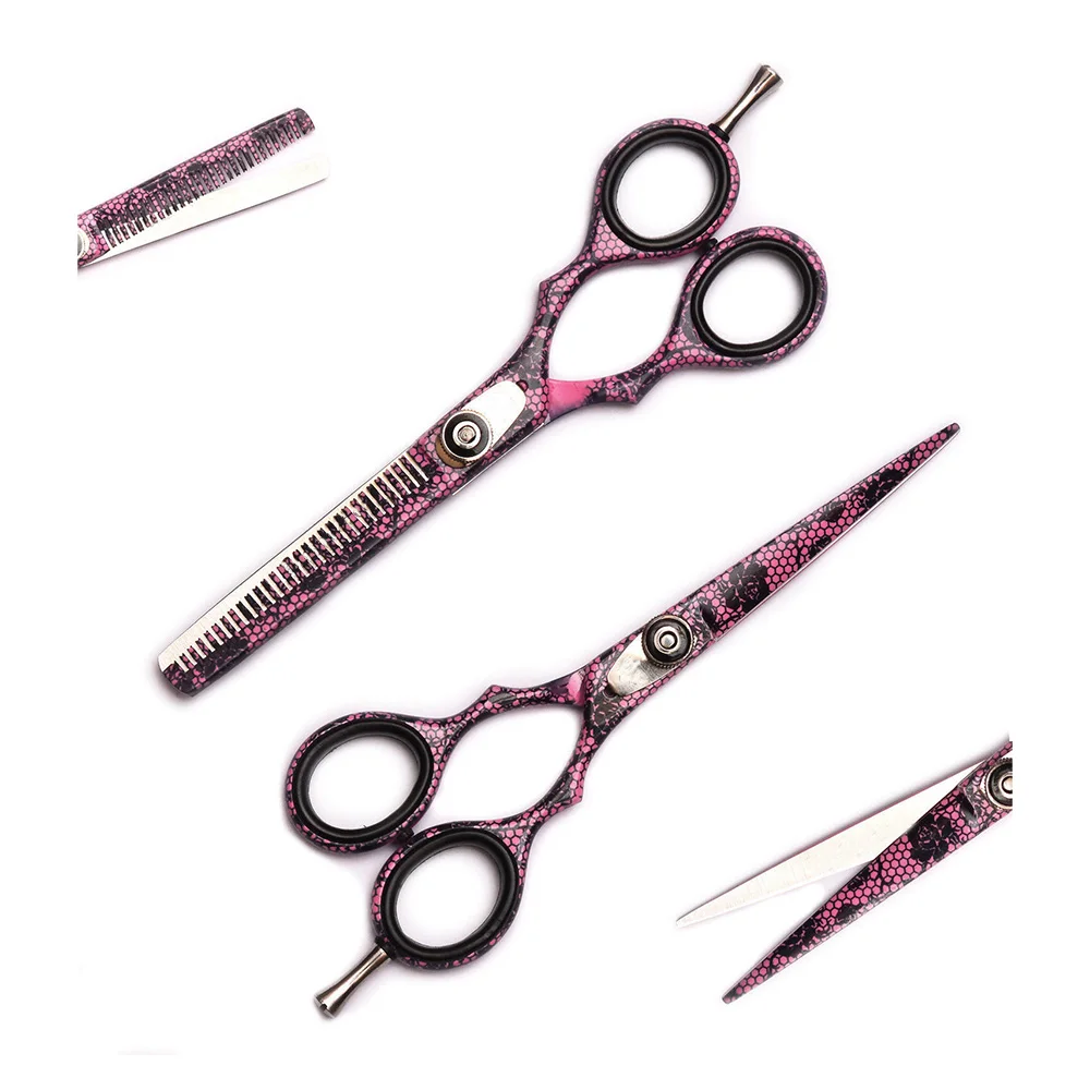 OEM ODM Professional Hair Cutting Scissors Kit Japanese Stainless Steel Barber Scissors Free Custom Logo