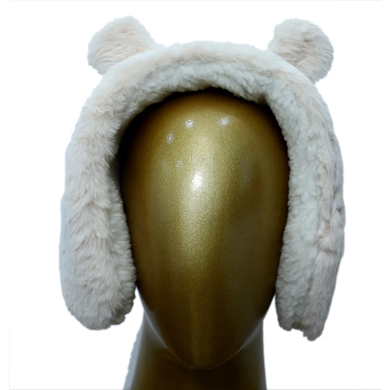Trendy Fashionable Wholesale  Unisex Soft Plush Fur Winter Earmuffs Easy-to-Wear Twin Color Warm Ear Muffs