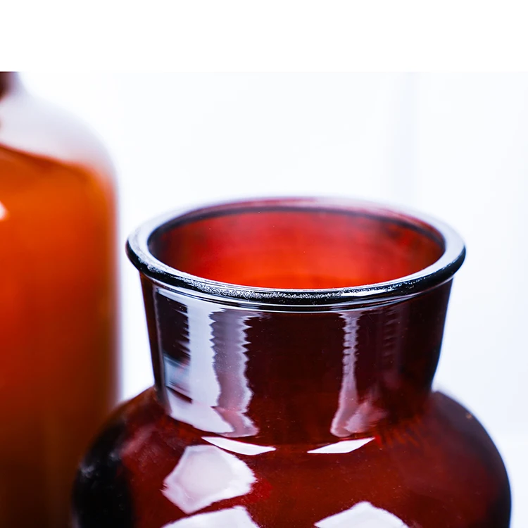 Beat quality 500ml anti-corrosion medical wide mouth amber reagent bottle used for storage