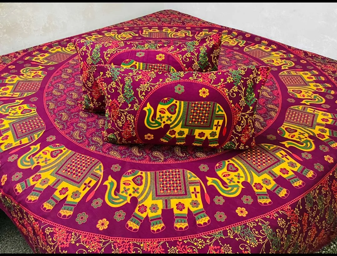 Indian Jaipuri Bedsheet 100% Cotton For your home Low Price Bedsheets for Home Decore