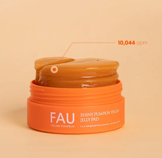 FAU FAU SHINY PUMPKIN VEGAN JELLY PAD EYE PATCH VIGAN Anti-aging moisturizing soothing recovery under eye patch Korea cosmetic