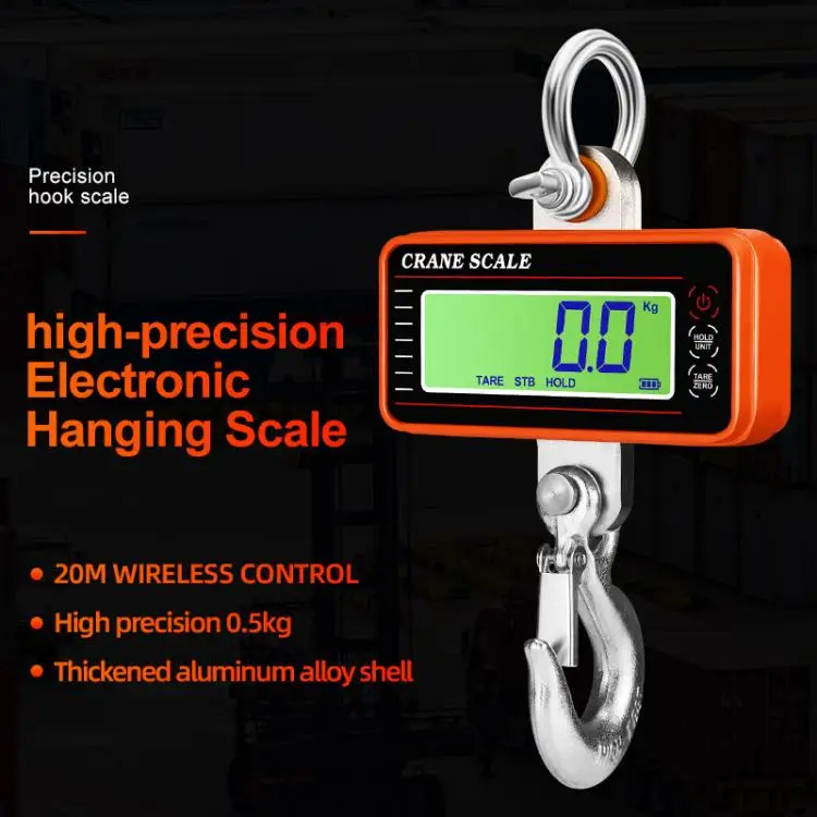 500KG 1000KG High Precision Wireless Aluminum Alloy Crane Portable Electronic Digital Weighing Hanging Scale
