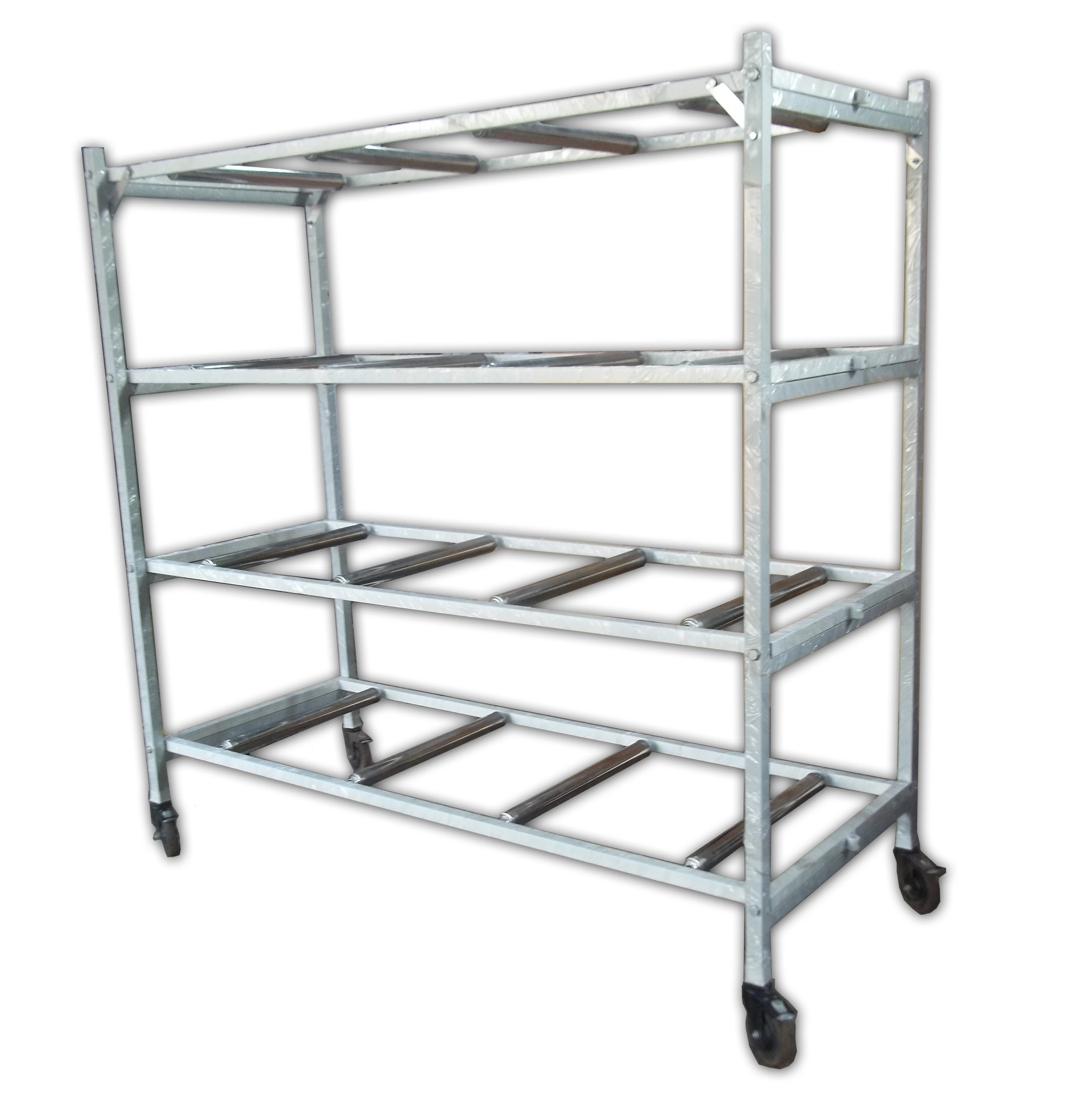 Stainless Steel Mortuary storage rack Funeral Rack 3 tier movable dead body storage rack cadaver storage racking system