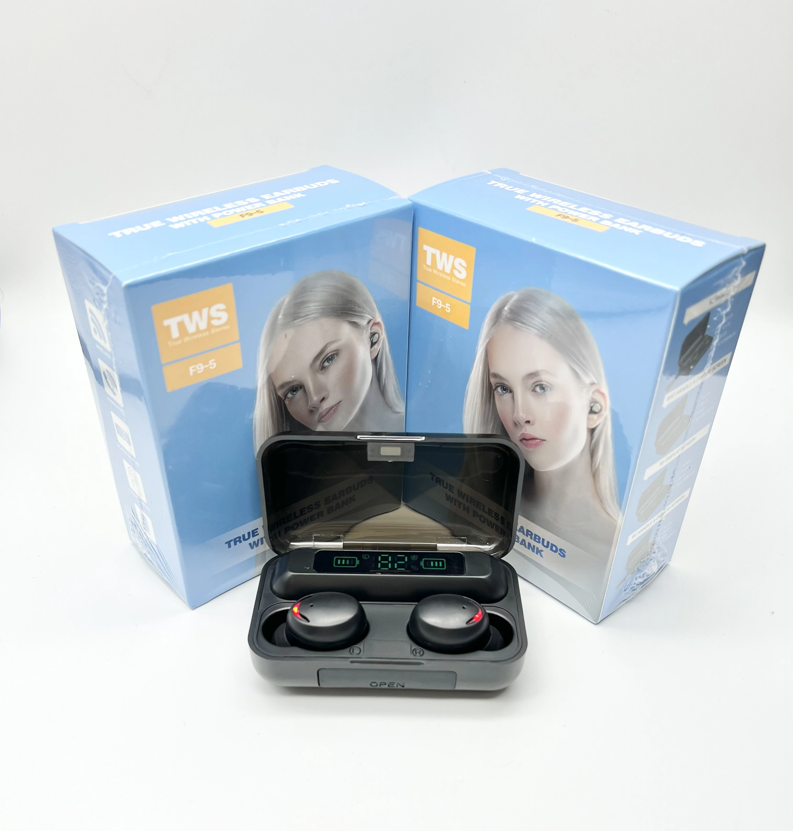 2022 Headphone Earbuds TWS F9 F9-5 F9-5C  Hifi True Stereo BT 5.0 Waterproof Led Display Wireless Earphone for F9-5 M10