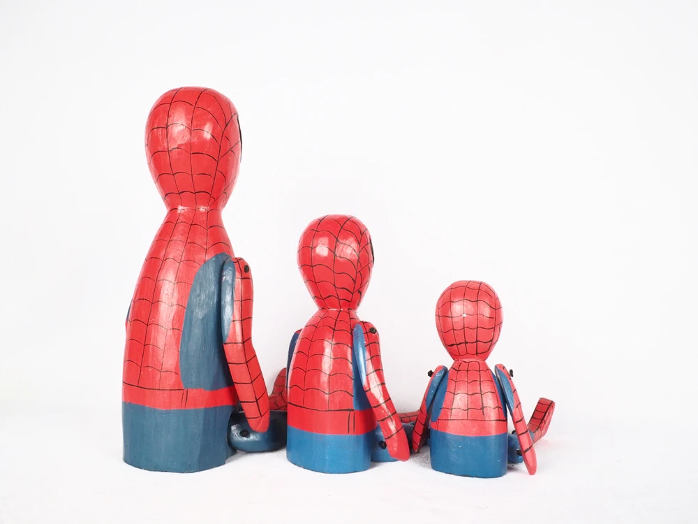 Wholesale Custom Sets Handmade TV & Movie Character Figurine Home Decoration, Superhero wooden Home Decoration