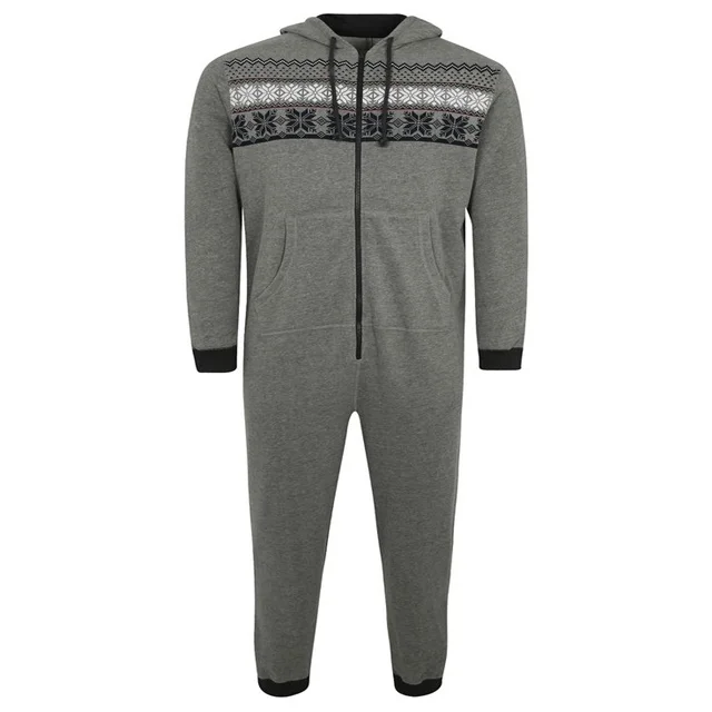 Onesie - 100% Cotton Polyester OEM Long Sleeve Adult Mens Cotton Stretched Onesie
