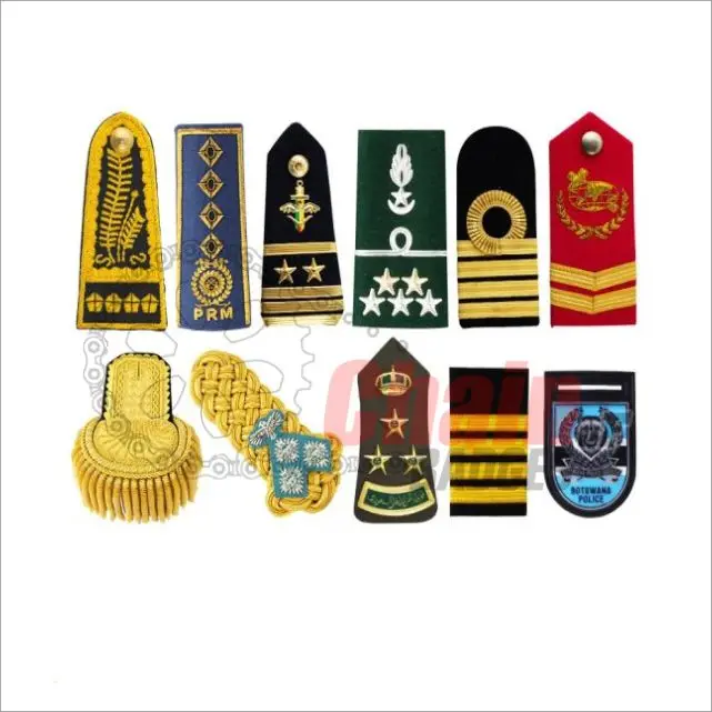 High Quality Customized Embroidered Epaulettes OEM Demand for Uniform Shoulder Board/Pad Accessory for Uniforms