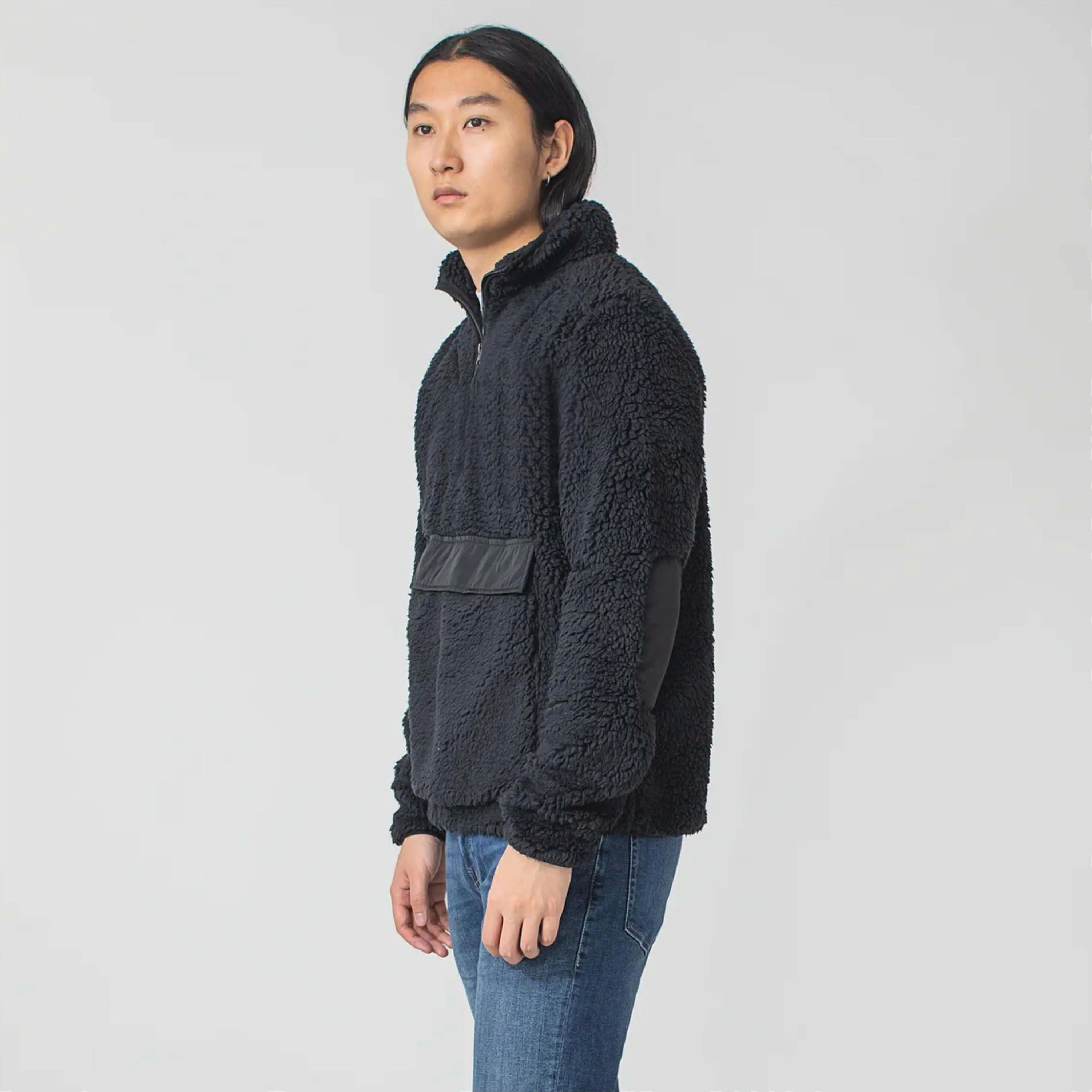 Full-Zip Sherpa Fleece Jacket with Plush Lining - Stylish and Warm Outerwear - Perfect for Everyday Use and Outdoor Adventures